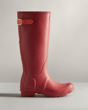 Botas De Lluvia Ajustables Hunter Tall Back Adjustable Rain Mujer Rosas Naranjas Uruguay | E0T-8994