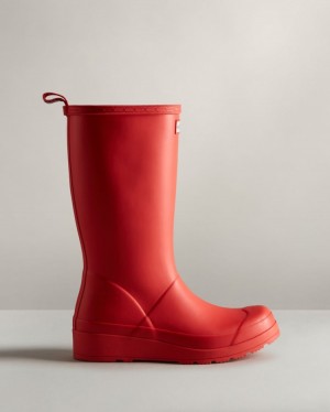 Botas Play Hunter Play Tall Rain Mujer Rojas Uruguay | T8F-4081