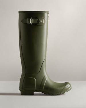 Botas de Agua Altas Hunter Original Tall Rain Mujer Verde Oliva Uruguay | F1M-4684