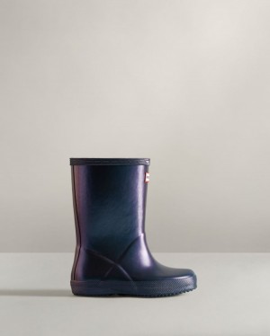 Botas de Agua Bajas Hunter First Classic Nebula Rain Niños Azules Uruguay | F3G-0073