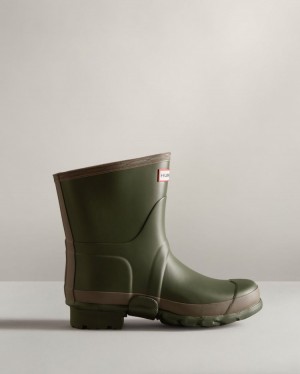 Botas de Agua Bajas Hunter Gardener Short Rain Mujer Verde Oliva Oscuro Marrones Uruguay | L9G-2639