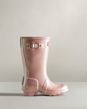 Botas de Agua Bajas Hunter Nebula Rain Niños Rosas Uruguay | K8B-7164