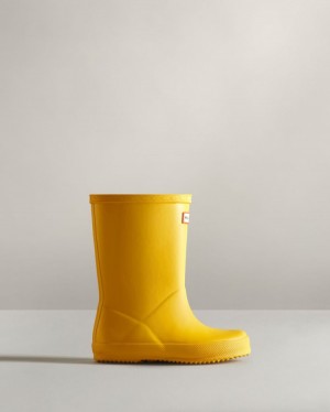 Botas de Agua Bajas Hunter Original First Classic Rain Niños Amarillo Uruguay | H4K-9238