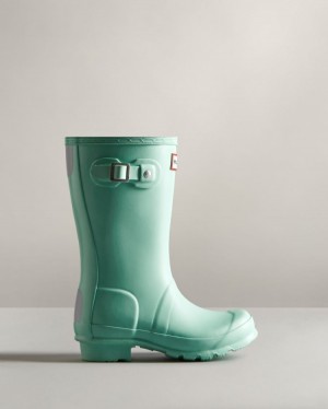 Botas de Agua Bajas Hunter Original Rain Niños Verde Menta Uruguay | V0F-1019