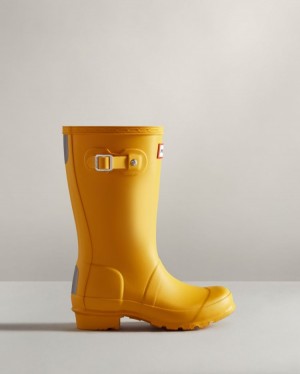 Botas de Agua Bajas Hunter Original Rain Niños Amarillo Uruguay | C3G-9370