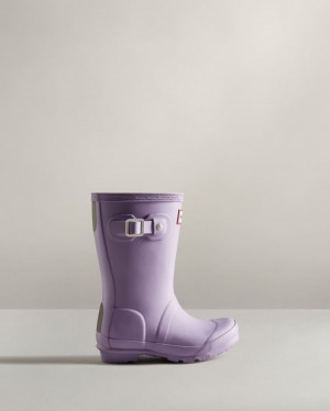 Botas de Agua Bajas Hunter Original Rain Niños Lavanda Blancas Uruguay | Z3W-0258