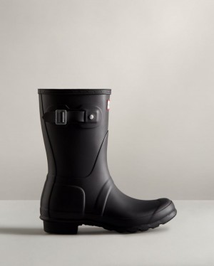 Botas de Agua Bajas Hunter Original Short Rain Mujer Negras Uruguay | Q7G-3060