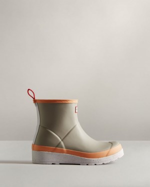 Botas de Agua Bajas Hunter Play Short Speckle Rain Mujer Gris Coral Blancas Uruguay | L9F-3014