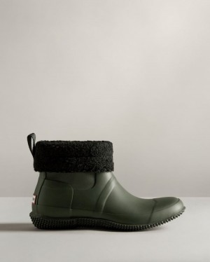 Botas de Invierno Hunter Insulated Roll Top Sherpa Hombre Verde Oliva Oscuro Uruguay | P6F-1357