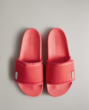 Chanclas Hunter Adjustable Slides Mujer Rojas Uruguay | S7N-7978