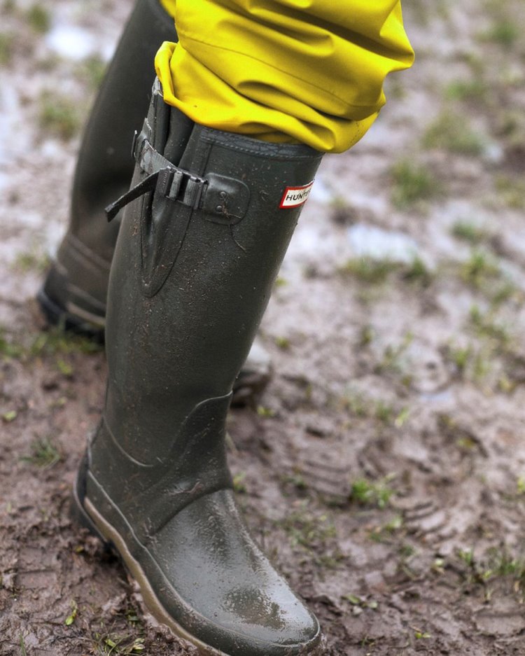 Botas De Lluvia Ajustables Hunter Balmoral Adjustable 3mm Neoprene Rain Hombre Verde Oliva Oscuro Uruguay | R2E-8884