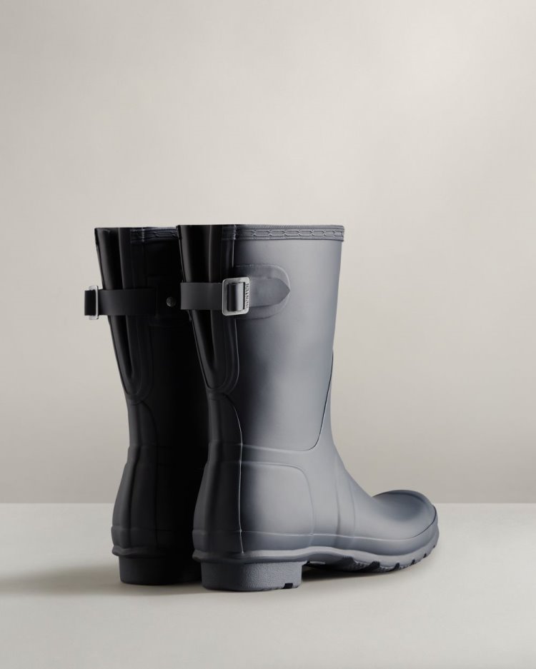 Botas De Lluvia Ajustables Hunter Short Back Adjustable Rain Mujer Azul Marino Uruguay | O5J-2152