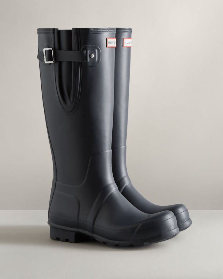 Botas De Lluvia Ajustables Hunter Tall Side Adjustable Rain Hombre Azul Marino Uruguay | X2Q-8815