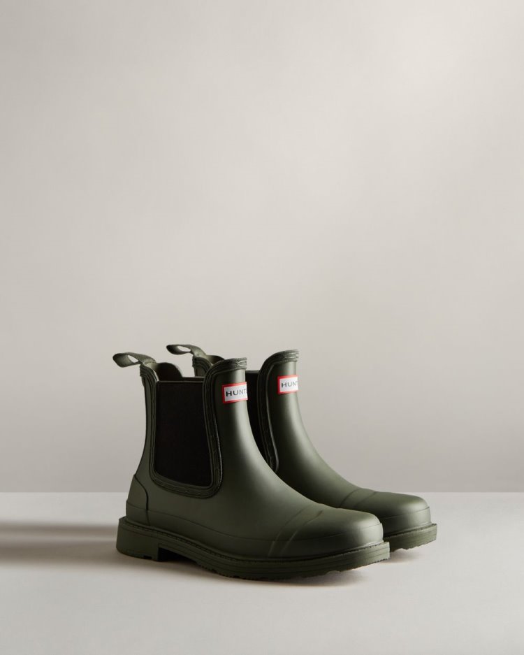 Botas Chelsea Hunter Commando Chelsea Mujer Verde Oliva Oscuro Uruguay | R8A-7316