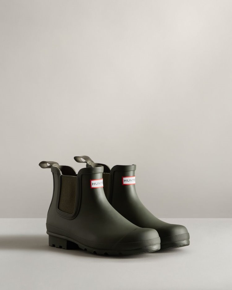 Botas Chelsea Hunter Original Chelsea Hombre Verde Oliva Oscuro Uruguay | U9U-1851