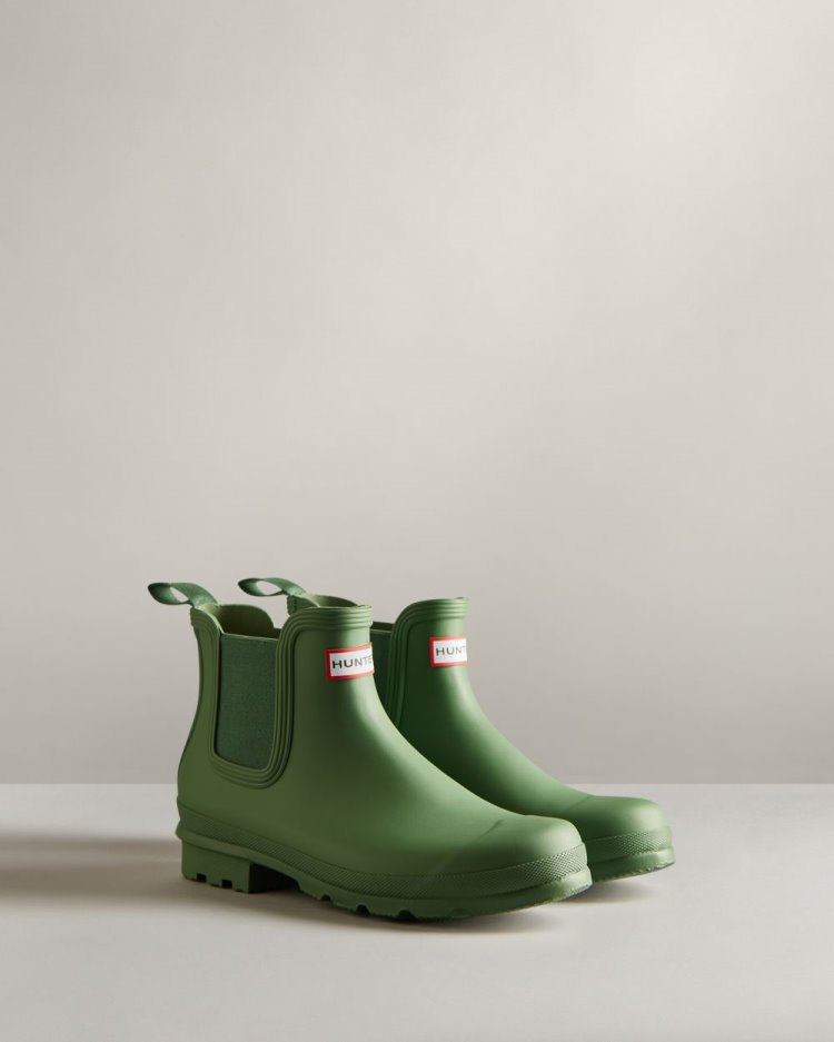 Botas Chelsea Hunter Original Chelsea Hombre Verde Uruguay | F6W-2945