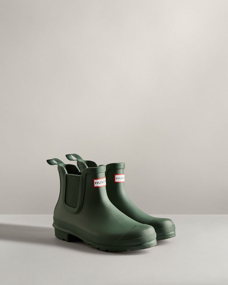 Botas Chelsea Hunter Original Chelsea Mujer Verde Uruguay | Z2V-6537