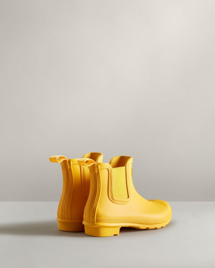 Botas Chelsea Hunter Original Chelsea Mujer Amarillo Uruguay | R8M-8208