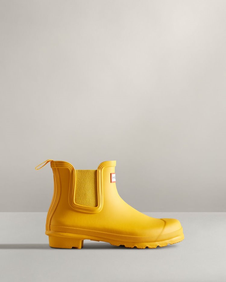 Botas Chelsea Hunter Original Chelsea Mujer Amarillo Uruguay | R8M-8208