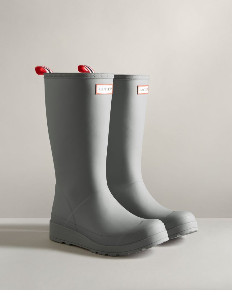 Botas Play Hunter Play Insulated Tall Rain Mujer Gris Uruguay | U9I-7940