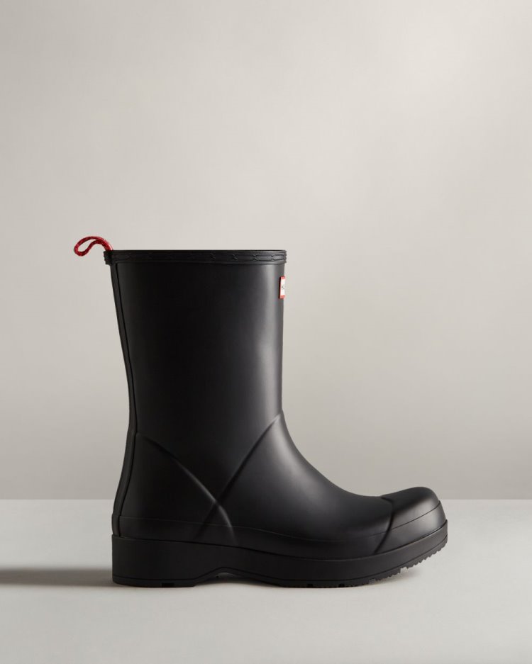 Botas Play Hunter Play Mid-Height Rain Hombre Negras Uruguay | X9F-2654