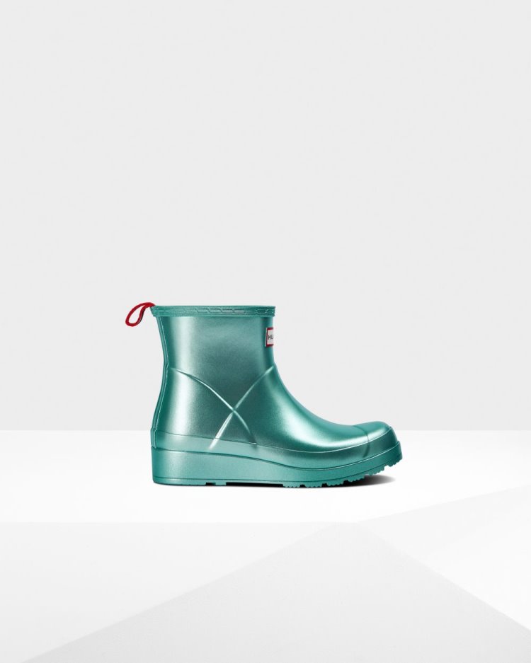 Botas Play Hunter Play Short Nebula Rain Mujer Azules Uruguay | L6Y-4868