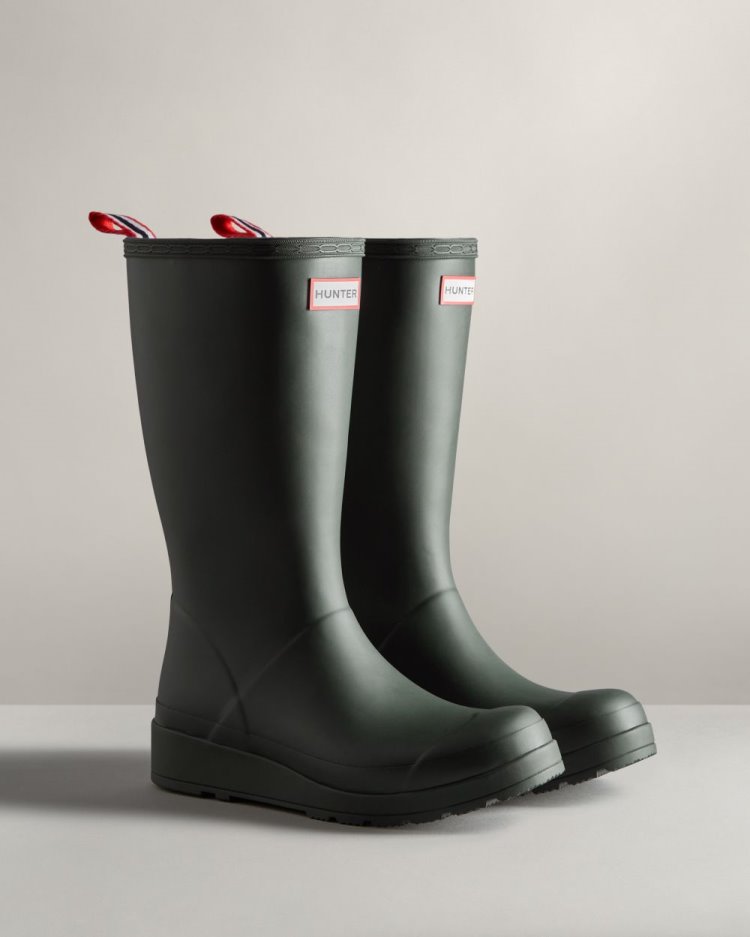 Botas Play Hunter Play Tall Rain Mujer Verde Uruguay | D8N-6978