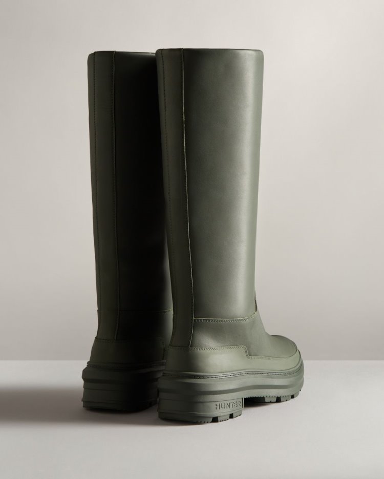 Botas de Agua Altas Hunter Killing Eve Tall Chasing Mujer Verde Oliva Uruguay | Y1G-3362