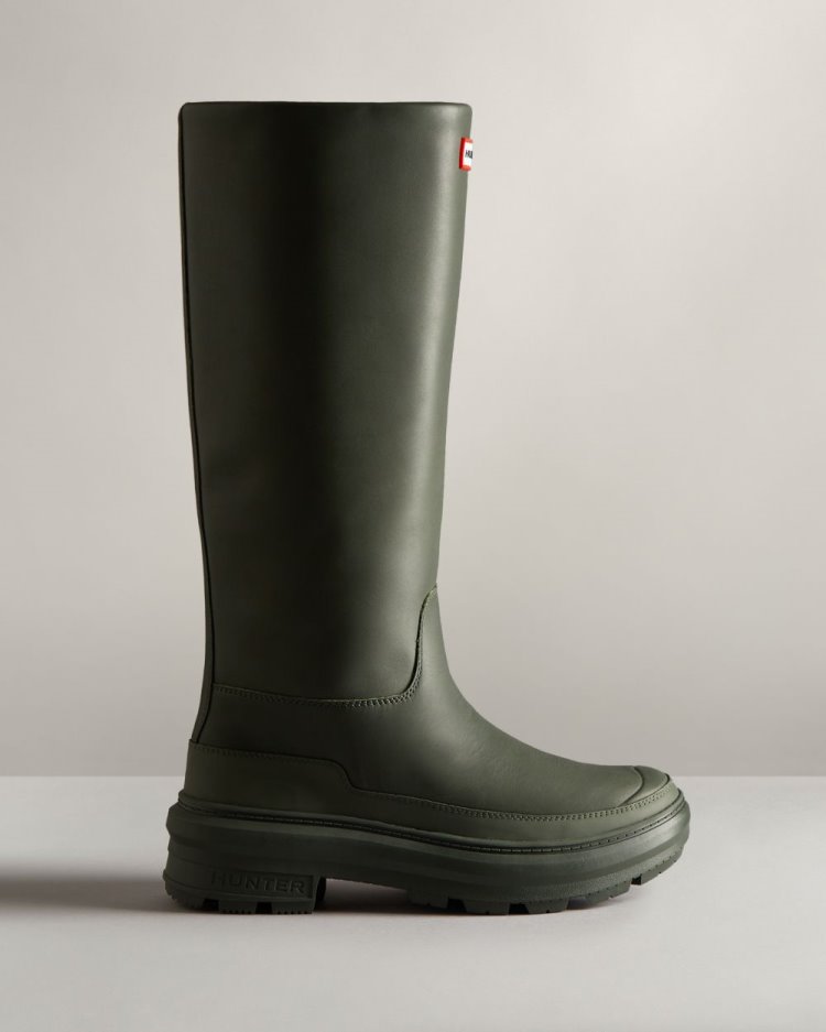 Botas de Agua Altas Hunter Killing Eve Tall Chasing Mujer Verde Oliva Uruguay | Y1G-3362