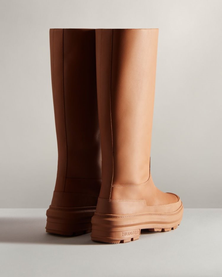 Botas de Agua Altas Hunter Killing Eve Tall Chasing Mujer Marrones Uruguay | U4V-9063