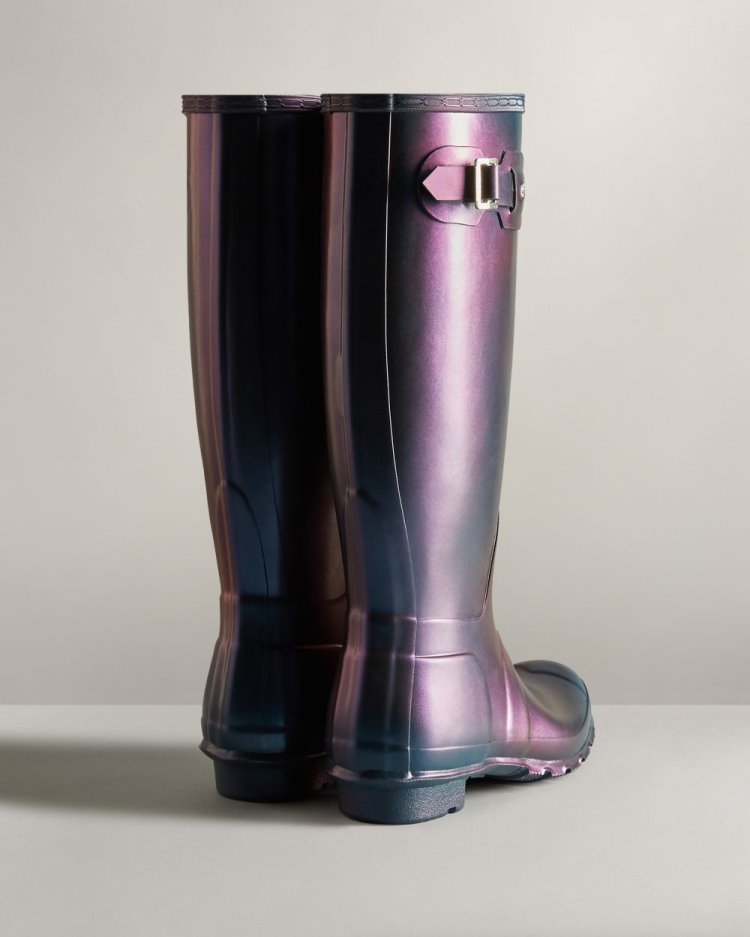 Botas de Agua Altas Hunter Nebula Tall Rain Mujer Azules Uruguay | Y6F-3167