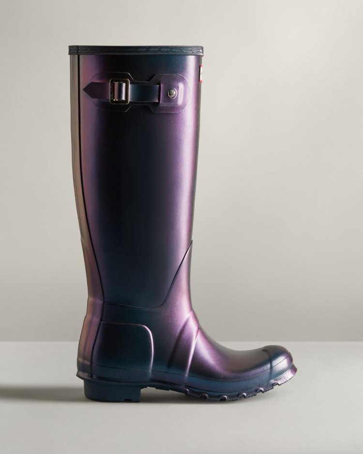 Botas de Agua Altas Hunter Nebula Tall Rain Mujer Azules Uruguay | Y6F-3167