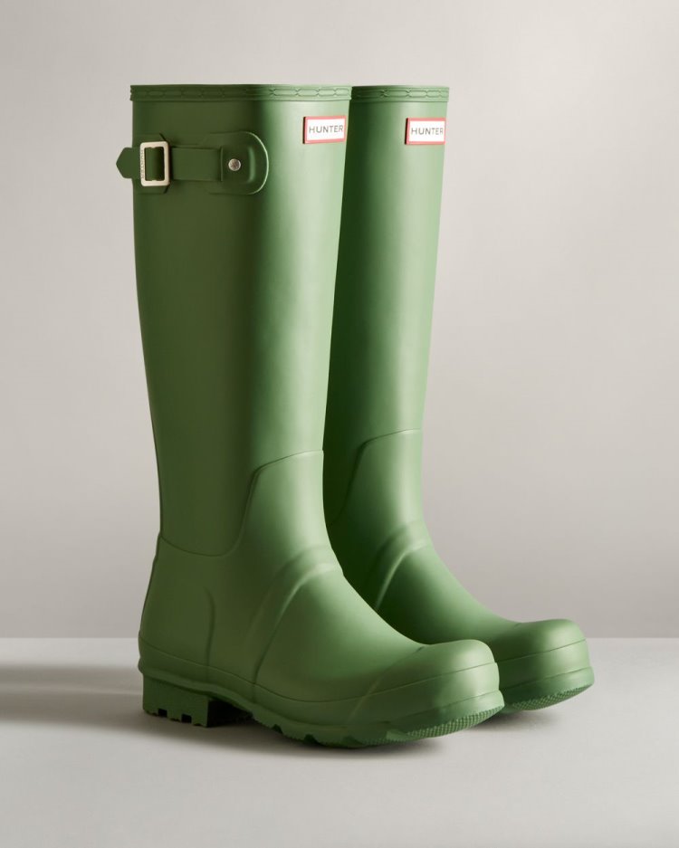 Botas de Agua Altas Hunter Original Tall Rain Hombre Verde Uruguay | T1W-1827