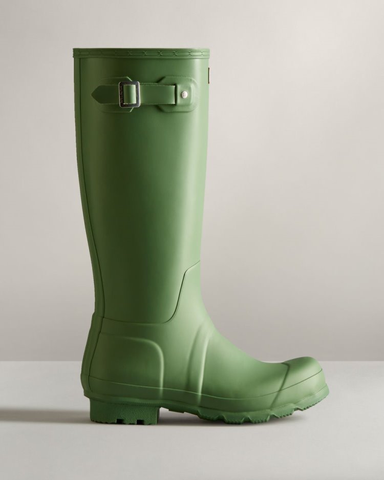 Botas de Agua Altas Hunter Original Tall Rain Hombre Verde Uruguay | T1W-1827