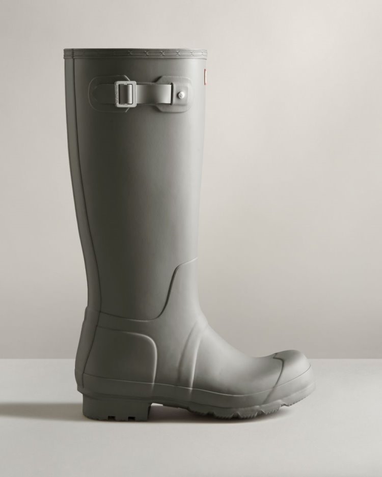 Botas de Agua Altas Hunter Original Tall Rain Hombre Gris Uruguay | R3C-3945