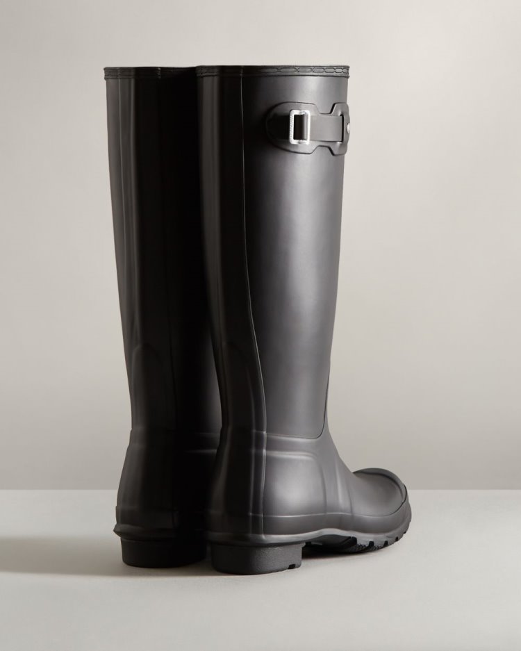 Botas de Agua Altas Hunter Original Tall Rain Mujer Negras Uruguay | Y7F-3820