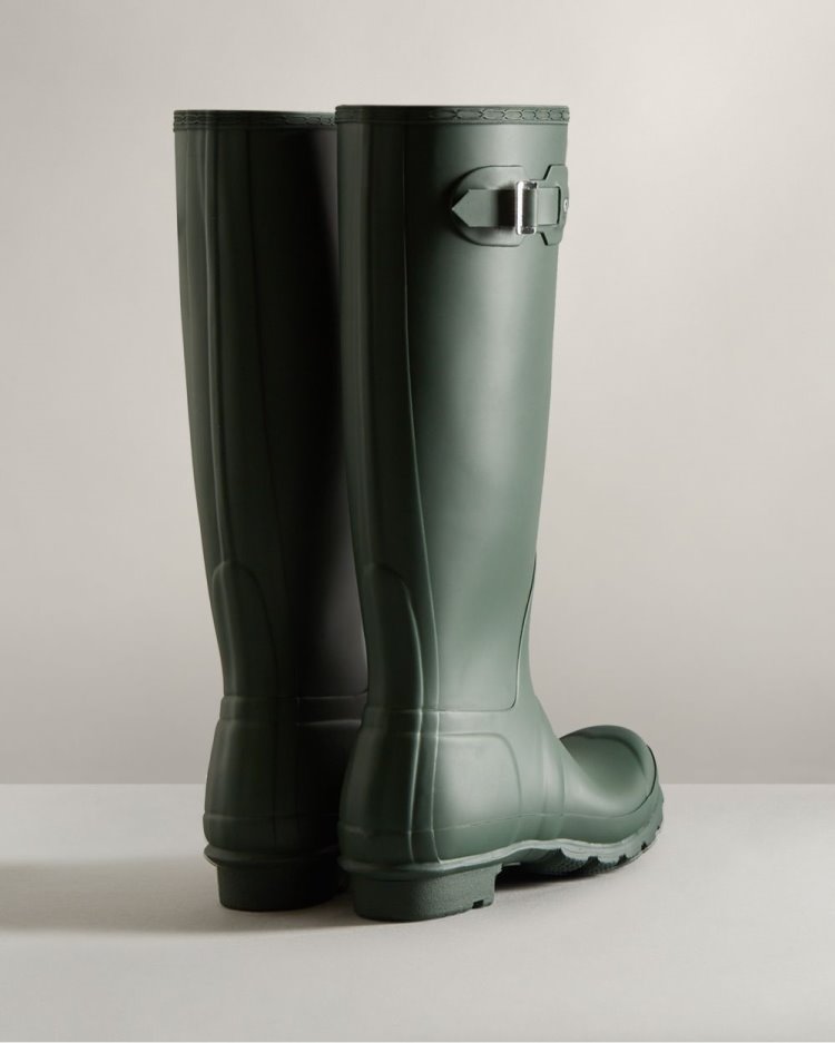 Botas de Agua Altas Hunter Original Tall Rain Mujer Verde Uruguay | J9T-7265