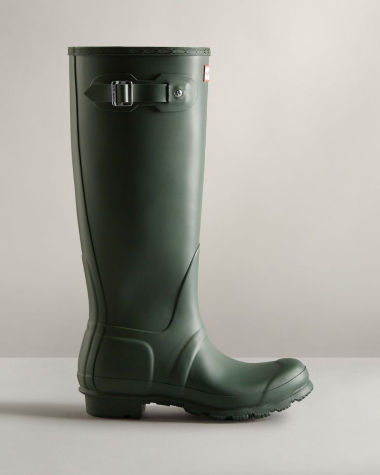 Botas de Agua Altas Hunter Original Tall Rain Mujer Verde Uruguay | J9T-7265