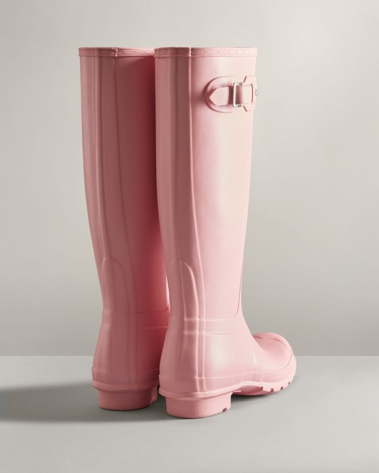 Botas de Agua Altas Hunter Original Tall Rain Mujer Rosas Uruguay | F8S-8617