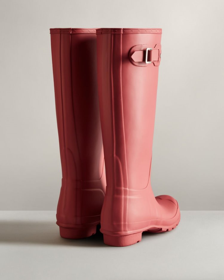 Botas de Agua Altas Hunter Original Tall Rain Mujer Rosas Uruguay | W5D-0757