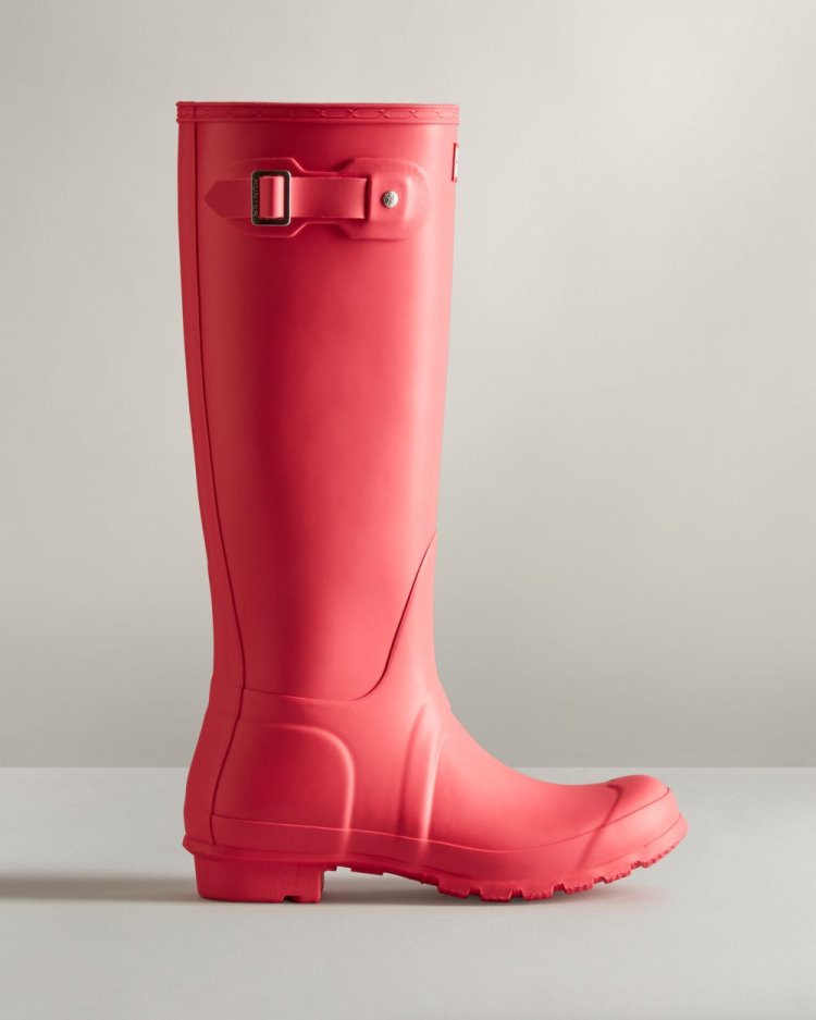 Botas de Agua Altas Hunter Original Tall Rain Mujer Coral Uruguay | N9Z-3873