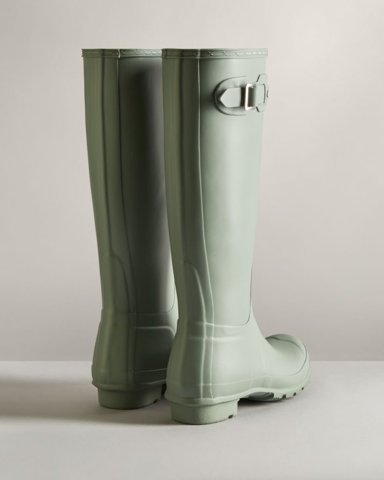 Botas de Agua Altas Hunter Original Tall Rain Mujer Verde Claro Uruguay | U6X-2110