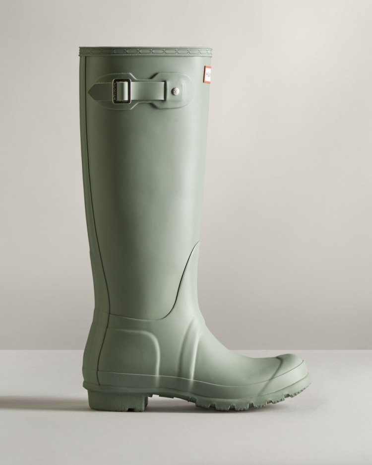 Botas de Agua Altas Hunter Original Tall Rain Mujer Verde Claro Uruguay | U6X-2110