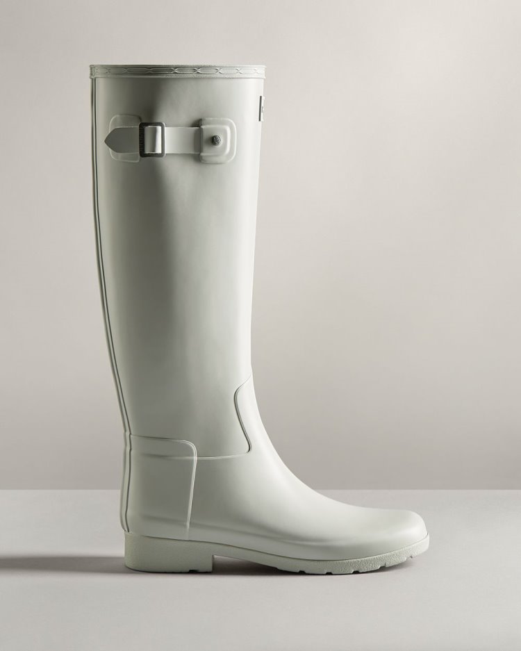 Botas de Agua Altas Hunter Refined Slim Fit Tall Rain Mujer Gris Uruguay | B0E-7880