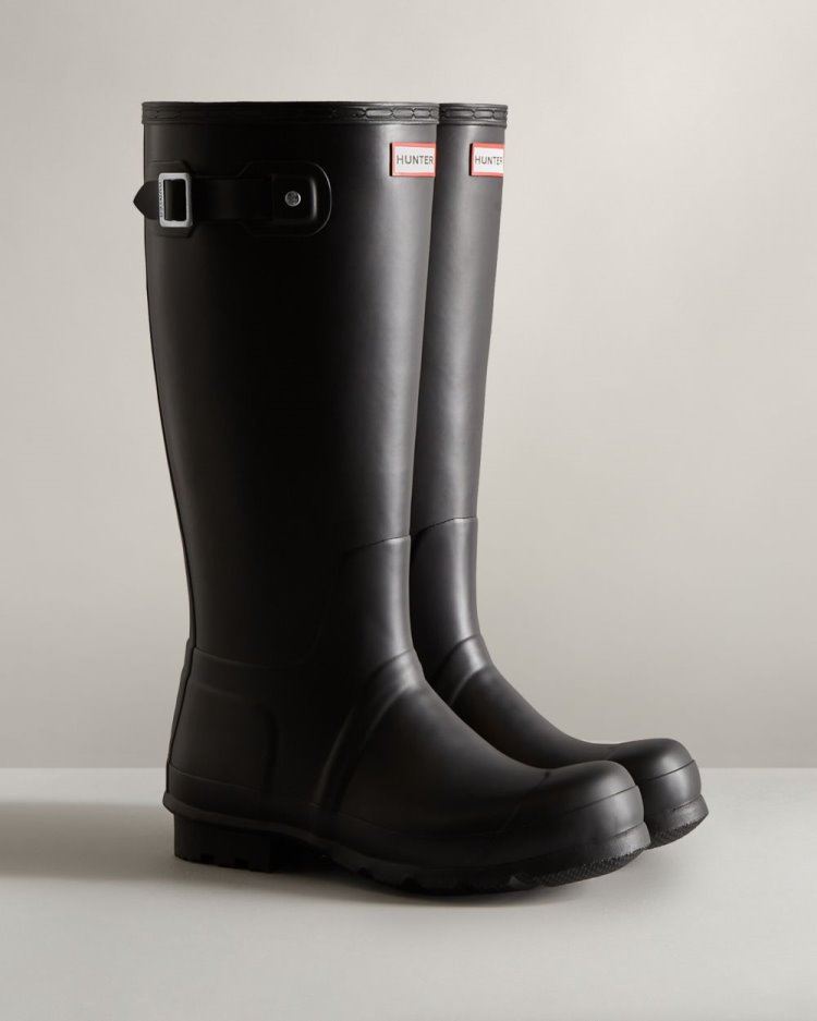 Botas de Agua Altas Hunter Tall Insulated Rain Hombre Negras Uruguay | W5X-7845