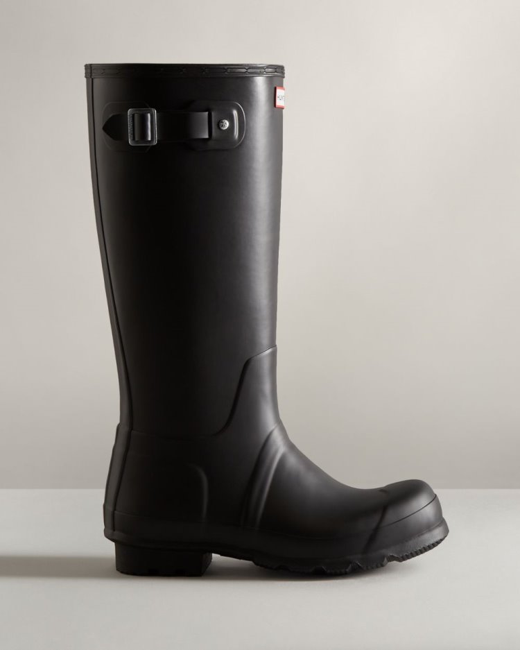 Botas de Agua Altas Hunter Tall Insulated Rain Hombre Negras Uruguay | W5X-7845