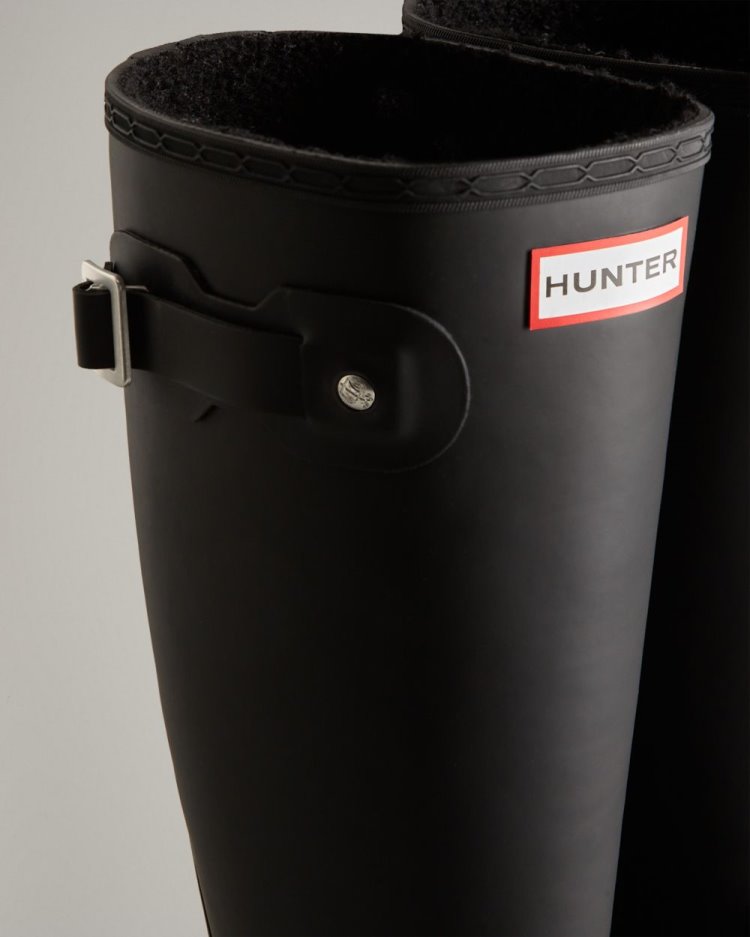 Botas de Agua Altas Hunter Tall Insulated Rain Mujer Negras Uruguay | C5L-9372