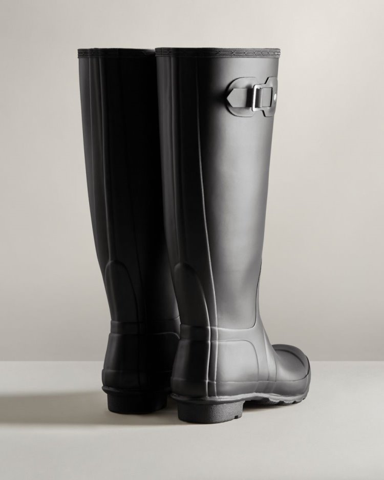 Botas de Agua Altas Hunter Tall Wide Fit Rain Mujer Negras Uruguay | A0V-4958