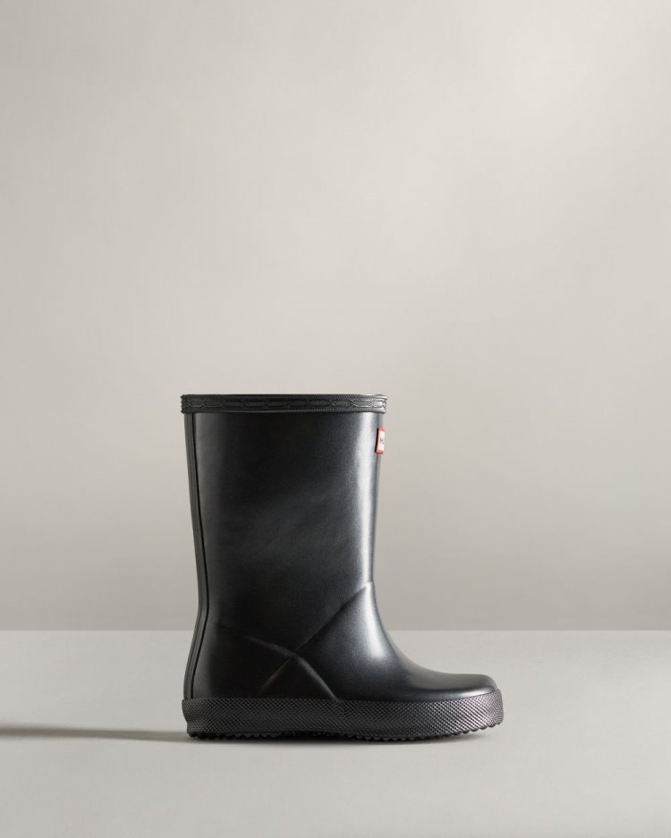 Botas de Agua Bajas Hunter First Classic Nebula Rain Niños Negras Uruguay | L2J-5725