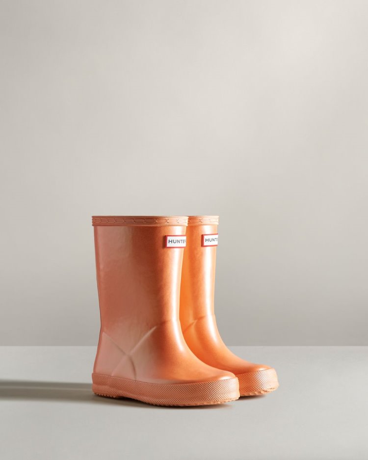 Botas de Agua Bajas Hunter First Classic Nebula Rain Niños Coral Uruguay | N9Y-5441